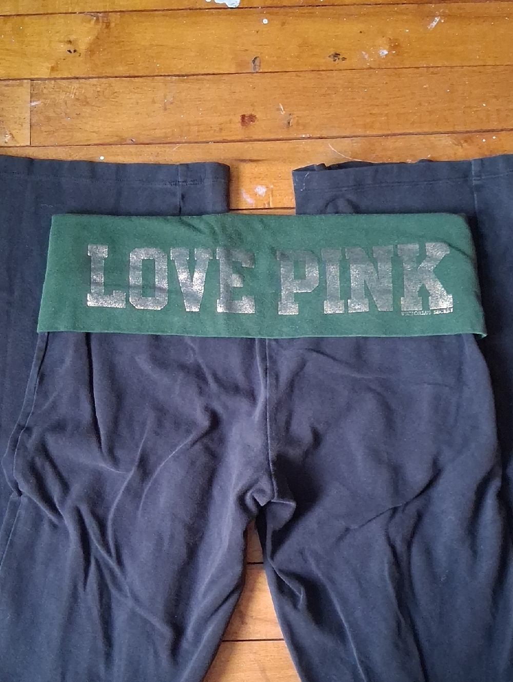 VS PINK × Green Bay Packers Y2k Foldover Yoga Pants Small